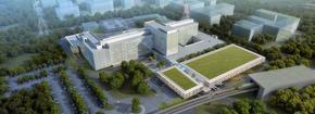 Vue d'architecte du nouvel hôpital Saint Philibert